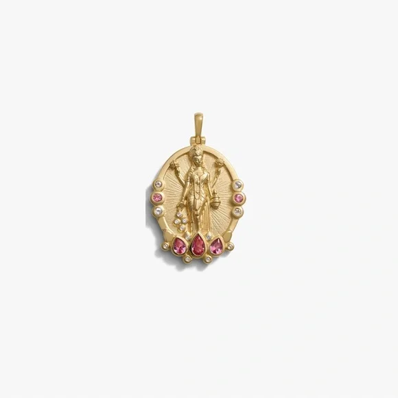 Awe Inspired Lakshmi Necklace Pendant - Picture 4 of 4